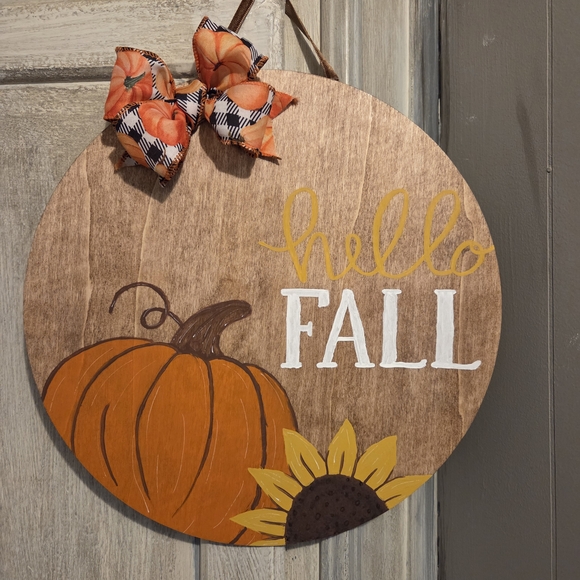 Other - Hello Fall Wooden Wall Decor